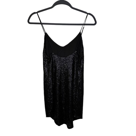 Amuse Society Black Sequined Camisole Top size XS Spaghetti Strap Sexy Sparkly - Picture 2 of 10